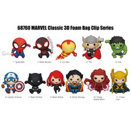 MARVEL - Classic 3D - 3D Foam Bag Clip (Display 24 Pcs)