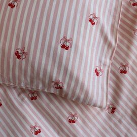 By Mats - Cherry Bow Baby Bed Linen Set - 70x100 cm and 40x45 cm (MAT270) / Baby and Children