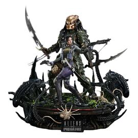 Aliens vs. Predator (Comic) Ultimate Premium Masterline Statue 1/4 Machiko & Broken Tusk Predator Deluxe Version 84 cm