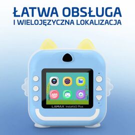 Kids’ camera LAMAX InstaKid2 Plus, blue