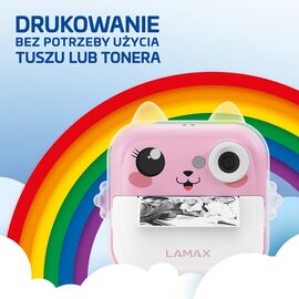 Kids’ camera LAMAX InstaKid2 Plus, pink