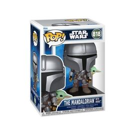 MANDALORIAN & GROGU - POP Star Wars N° 818 - Mandalorian With Grogu