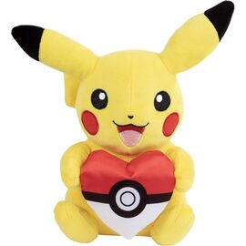 POKEMON - Pikachu with Poke Ball Heart - Plush 20cm