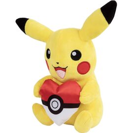 POKEMON - Pikachu with Poke Ball Heart - Plush 20cm