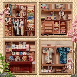BOOK NOOK KIT - DIY - Sakura O Kimono Shop - 235pc + LED Light