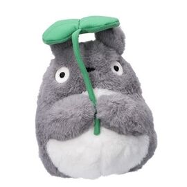 MY NEIGHBOUR TOTORO - Grey Totoro with leaf - Nakayoshi Plush