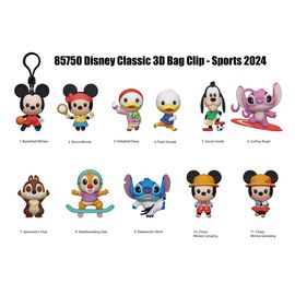 DISNEY SPORTS - Series 55 - 3D Foam Bag Clip (Display 24 Pcs)