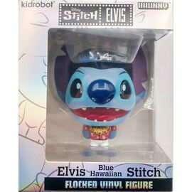 STITCH - Elvis Blue Hawaiian - Bhunny Flocked Vinyl Figure - 10cm