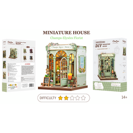 MINIATURE HOUSE - DIY - Champs-Elysées Florist - 199pc + LED Light