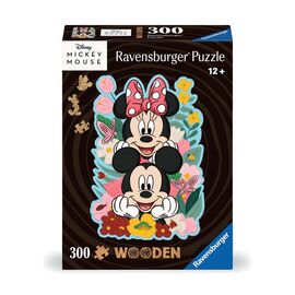 DISNEY - Mickey & Minnie - Wooden shape puzzle 300P