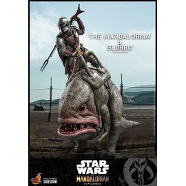 STAR WARS - Mandalorian & Blurrg - Pack 2 figures 37cm