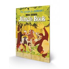 DISNEY - Printing on wood 40X59 - The Jungle Book Jumping