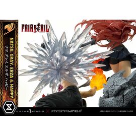 FAIRY TAIL -Natsu, Gray, Erza, Happy -Statue Del. Bonus Vers. 1/7 57cm
