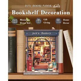 MINIATURE HOUSE - DIY- Jack's Bookery - 330pc + LED Light