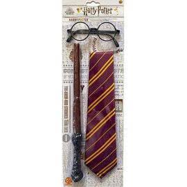 HARRY POTTER - Glasses + Wand + Tie - Accessory Set
