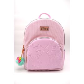 STITCH & ANGEL - Fashion Duo Pink Corduroy BackPack - '32x25x14cm'