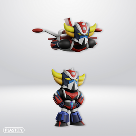 GOLDORAK - Saucer & Goldorak standing - 2 figures Pack 7cm