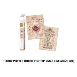 HARRY POTTER - Map & School List - 2 Posters 52 x 38cm Set