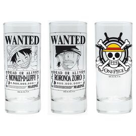 ONE PIECE - Luffy Zoro & Skull - 3 Glasses Set