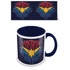 MARVEL - Coloured Inner Ceramic Mug - Captain Marvel - Blue