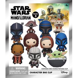 STAR WARS MANDALORIAN - Series 3 - 3D Foam Bag Clip (Display 24 Pcs)