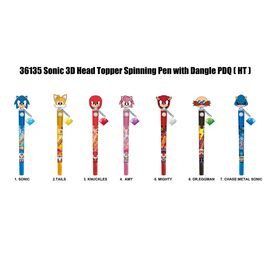 SONIC - 3D Head Topper Spinning Pen (Display of 12 pcs)