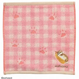 MOFUSAND - Kitten-Nyan Red Paw Print - Mini Towel 25x25cm
