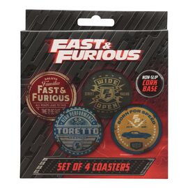 FAST & FURIOUS - Set of 4 Coasters - Limited Edition!