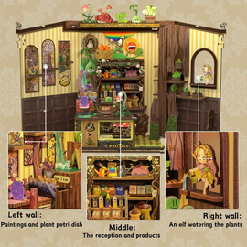 MINIATURE HOUSE - DIY - Fantacy Plant Shop - 146pc + LED Light