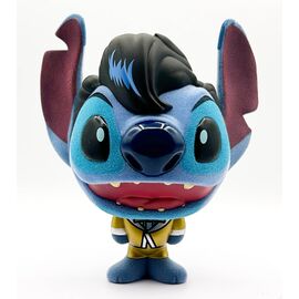 STITCH - Elvis Gold Suit - Bhunny Flocked Vinyl Figure - 10cm