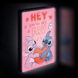 DISNEY - Stitch & Angel - Light Canvas 40X30 Cm