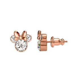 MINNIE - Pair of Stud Earrings - Silver Plated Brass