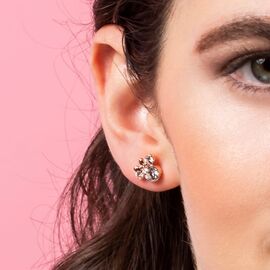 MINNIE - Pair of Stud Earrings - Silver Plated Brass