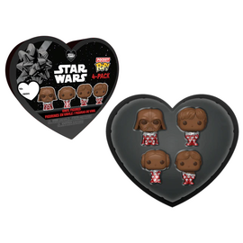 STAR WARS - Pocket Pop Keychains 4 Pack- Valentine (Chocolate)