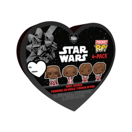 STAR WARS - Pocket Pop Keychains 4 Pack- Valentine (Chocolate)