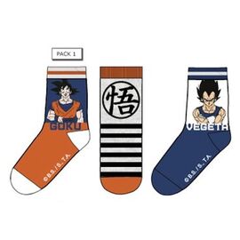 DRAGON BALL - Pack of 3 Goku/Vegeta Socks (T31/34)