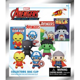 AVENGERS 60TH COMIC - Series 1 - 3D Foam Bag Clip (Display 24 Pcs)