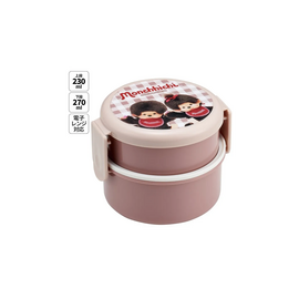 MONCHHICHI - Two Layers Round Shape Lunch Box 230ml + 270ml