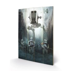 STAR WARS ROGUE ONE - Wood Print 40X59 - Stormtrooper Patrol