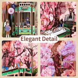 BOOK NOOK KIT - DIY- Sakura's Travel - 130pcs + LED Light