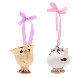 DISNEY - Chip & Mrs Potts - Set of 2 Hanging Decoration