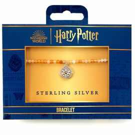 HARRY POTTER - Time Turner - Sterling Silver Charm & Pearls Bracelet