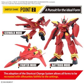MACROSS -HG 1/100 VF-19 Custom Fire Valkyrie w/ sound Boost -Model Kit