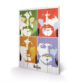 THE BEATLES - Printing on wood 40X59 - Sea of Science