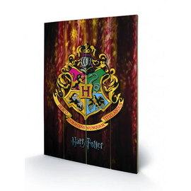 HARRY POTTER - Printing on wood 40X59 - Hogwarts Crest