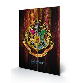 HARRY POTTER - Printing on wood 40X59 - Hogwarts Crest