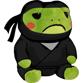 FROWNY FROGS - Ninja - Plush 25cm