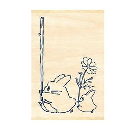 MY NEIGHBOR TOTORO - Blue & white Totoro - Wooden stamps 2.x3x4.5cm