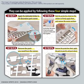 GUNDAM - Customize Material (Decoration Parts 1 White) - Model Kit