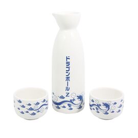 DRAGON BALL Z - Ceramic Sake Set - Blue Shenron 1x Ceramic Carafe  2x Ceramic Cups